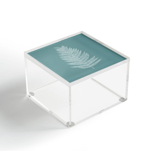 June Journal Minimalist Botanical in Teal Acrylic Box