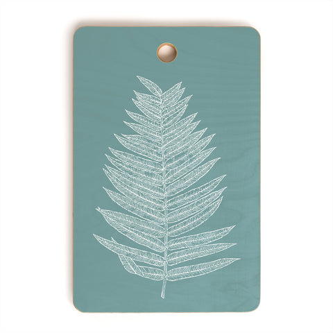 June Journal Minimalist Botanical in Teal Cutting Board Rectangle