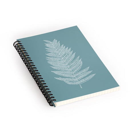 June Journal Minimalist Botanical in Teal Spiral Notebook