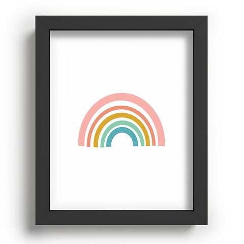 June Journal Minimalist Geometric Rainbow Recessed Framing Rectangle