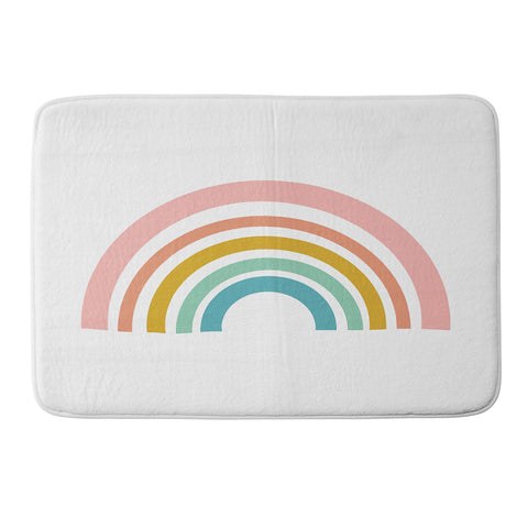 June Journal Minimalist Geometric Rainbow Memory Foam Bath Mat