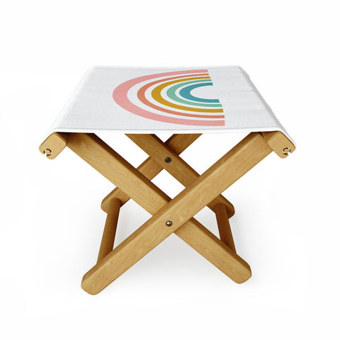 June Journal Minimalist Geometric Rainbow Folding Stool