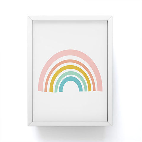 June Journal Minimalist Geometric Rainbow Framed Mini Art Print