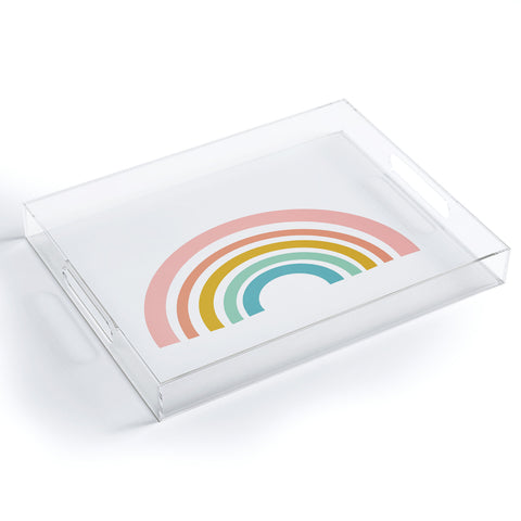 June Journal Minimalist Geometric Rainbow Acrylic Tray
