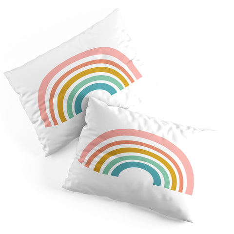 June Journal Minimalist Geometric Rainbow Pillow Shams