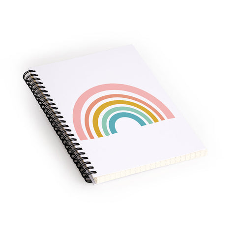 June Journal Minimalist Geometric Rainbow Spiral Notebook