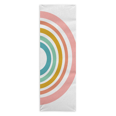 June Journal Minimalist Geometric Rainbow Yoga Towel