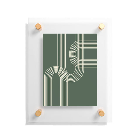 June Journal Minimalist Lines in Forest Floating Acrylic Print