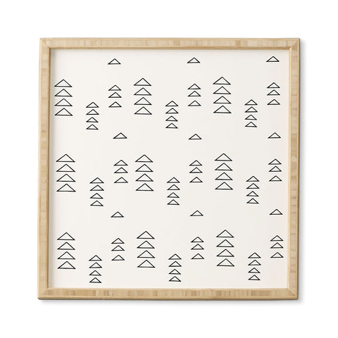 June Journal Minimalist Triangles in Black and White Framed Wall Art