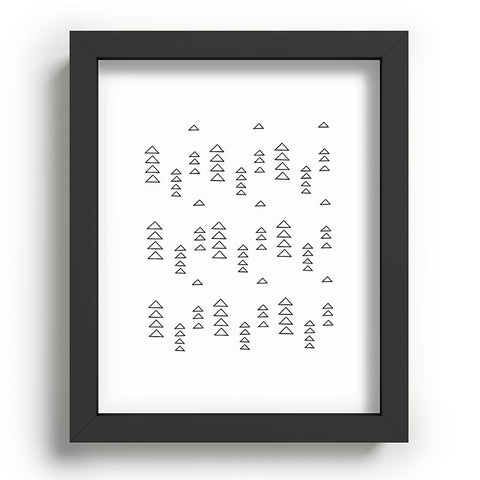 June Journal Minimalist Triangles in Black and White Recessed Framing Rectangle
