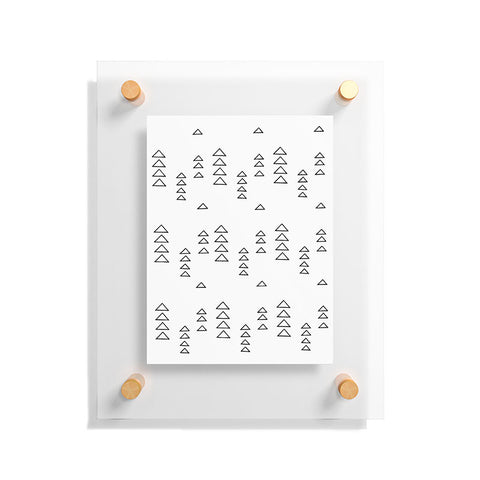 June Journal Minimalist Triangles in Black and White Floating Acrylic Print