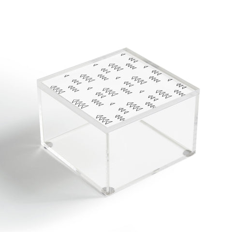 June Journal Minimalist Triangles in Black and White Acrylic Box