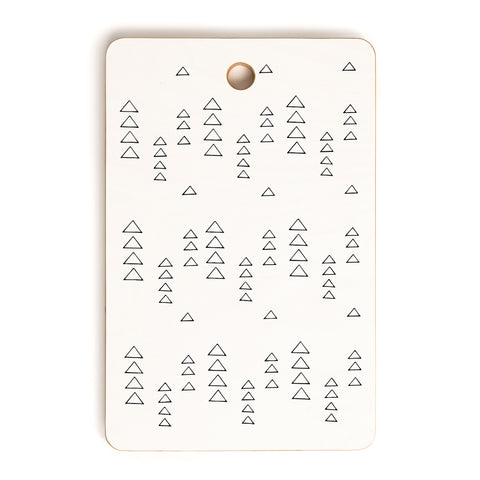 June Journal Minimalist Triangles in Black and White Cutting Board Rectangle