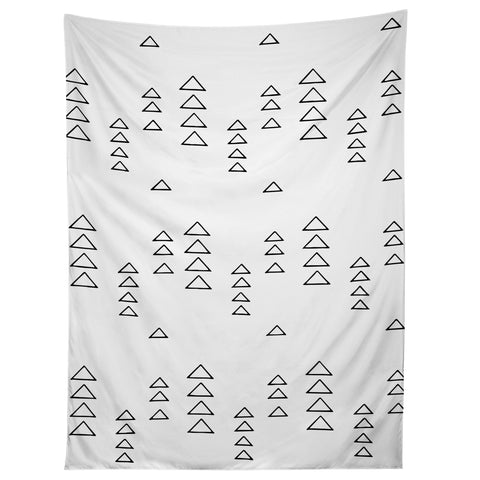 June Journal Minimalist Triangles in Black and White Tapestry