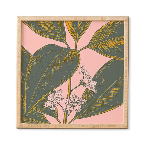 June Journal Modern Botanical Banana Leaf Framed Wall Art