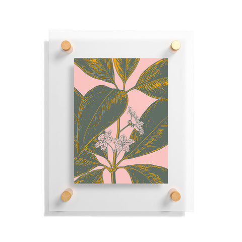 June Journal Modern Botanical Banana Leaf Floating Acrylic Print