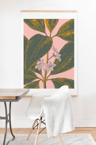 June Journal Modern Botanical Banana Leaf Art Print And Hanger