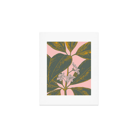 June Journal Modern Botanical Banana Leaf Art Print