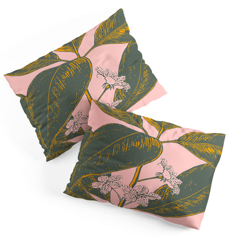 June Journal Modern Botanical Banana Leaf Pillow Shams