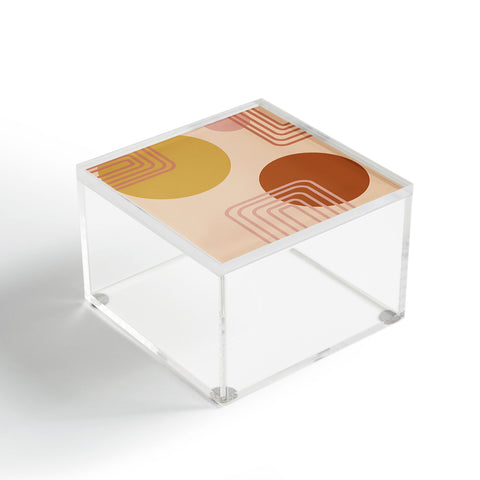 June Journal Modern Desert Abstract Shapes Acrylic Box