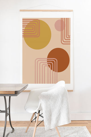 June Journal Modern Desert Abstract Shapes Art Print And Hanger