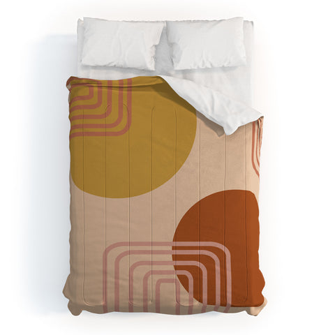 June Journal Modern Desert Abstract Shapes Comforter