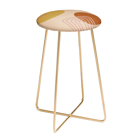 June Journal Modern Desert Abstract Shapes Counter Stool
