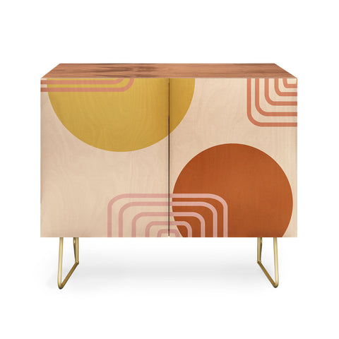June Journal Modern Desert Abstract Shapes Credenza