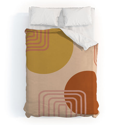 June Journal Modern Desert Abstract Shapes Duvet Cover