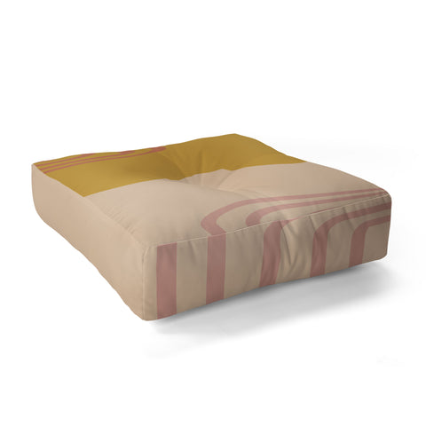 June Journal Modern Desert Abstract Shapes Floor Pillow Square