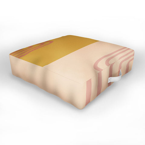 June Journal Modern Desert Abstract Shapes Outdoor Floor Cushion