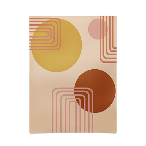 June Journal Modern Desert Abstract Shapes Poster