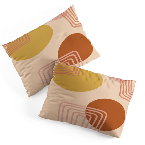 June Journal Modern Desert Abstract Shapes Pillow Shams