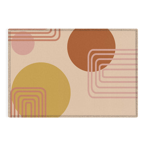 June Journal Modern Desert Abstract Shapes Outdoor Rug