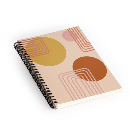 June Journal Modern Desert Abstract Shapes Spiral Notebook
