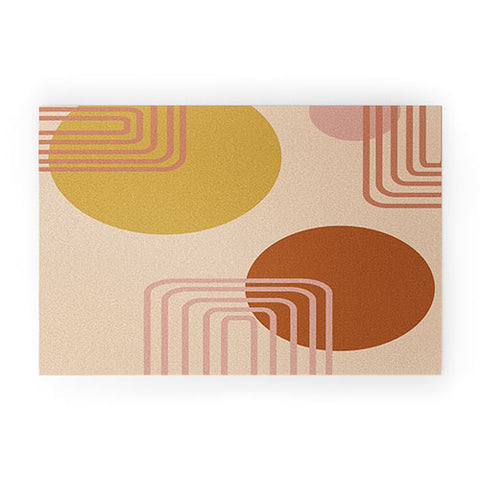 June Journal Modern Desert Abstract Shapes Welcome Mat