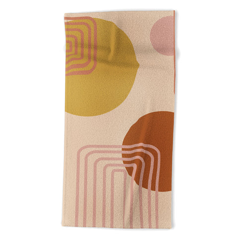 June Journal Modern Desert Abstract Shapes Beach Towel