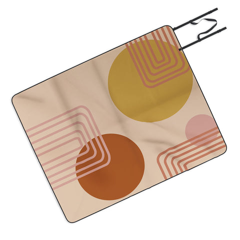 June Journal Modern Desert Abstract Shapes Picnic Blanket