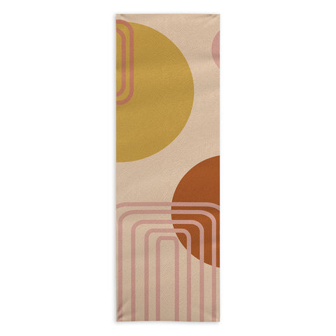 June Journal Modern Desert Abstract Shapes Yoga Towel