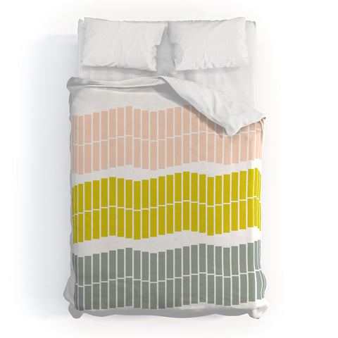June Journal Pastel Piano Keys Duvet Cover