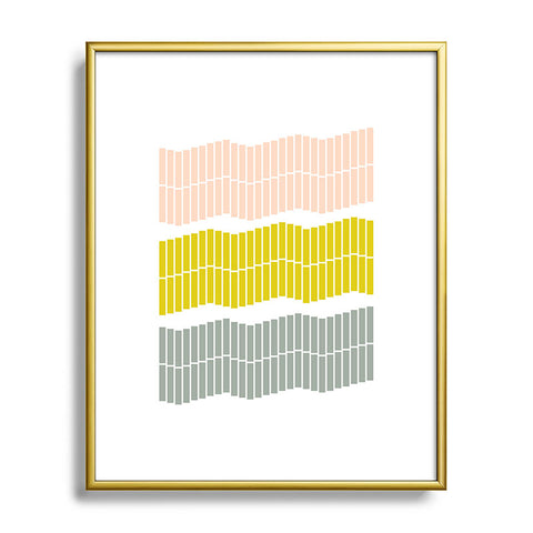 June Journal Pastel Piano Keys Metal Framed Art Print