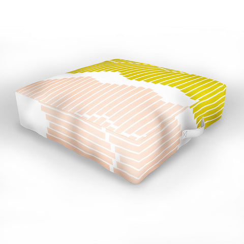 June Journal Pastel Piano Keys Outdoor Floor Cushion