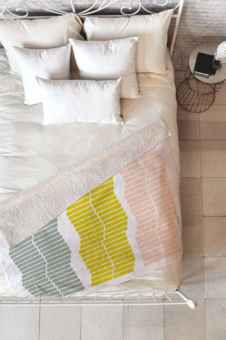 June Journal Pastel Piano Keys Fleece Throw Blanket