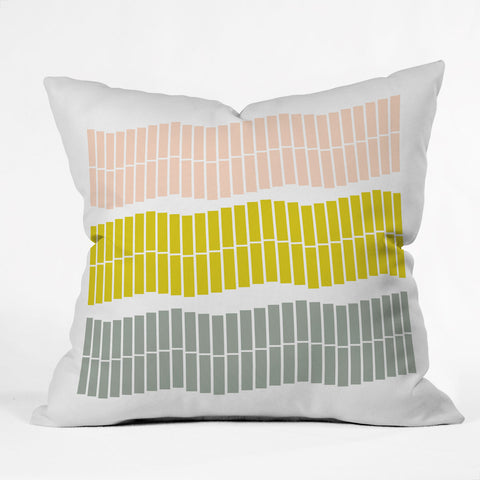 June Journal Pastel Piano Keys Outdoor Throw Pillow