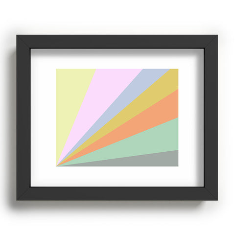 June Journal Pastel Rainbow Sunburst Recessed Framing Rectangle