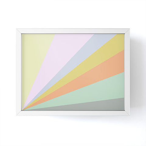 June Journal Pastel Rainbow Sunburst Framed Mini Art Print