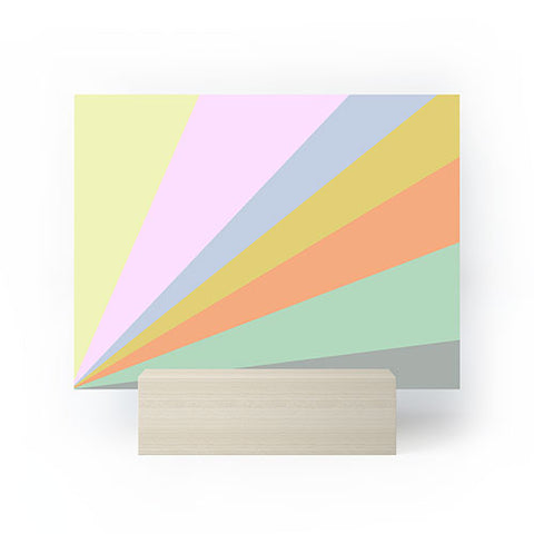 June Journal Pastel Rainbow Sunburst Mini Art Print
