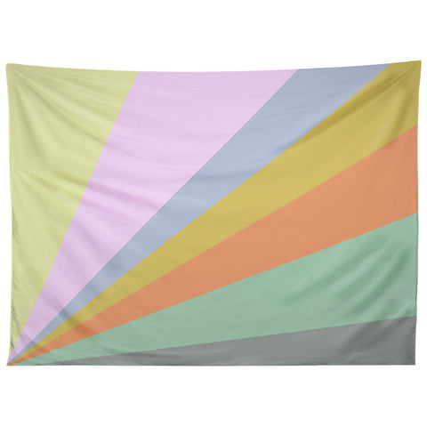June Journal Pastel Rainbow Sunburst Tapestry