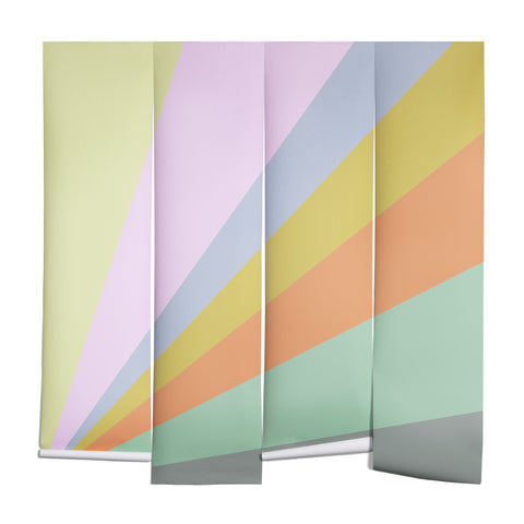 June Journal Pastel Rainbow Sunburst Wall Mural