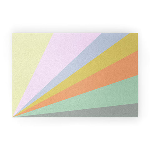 June Journal Pastel Rainbow Sunburst Welcome Mat